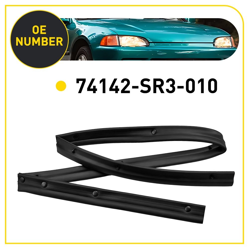 For Honda Civic EG 1992-95 Sedan 4door Rubber Weatherstrip Seal Front Hood 1-10X
