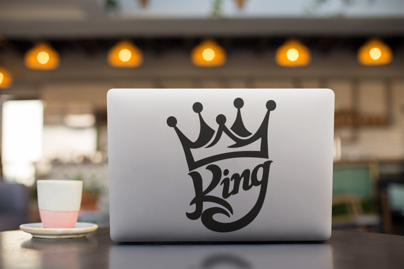 KING Crown Car Window Vinyl Decal Large Laptop Bumper Sticker Multiple Sizes