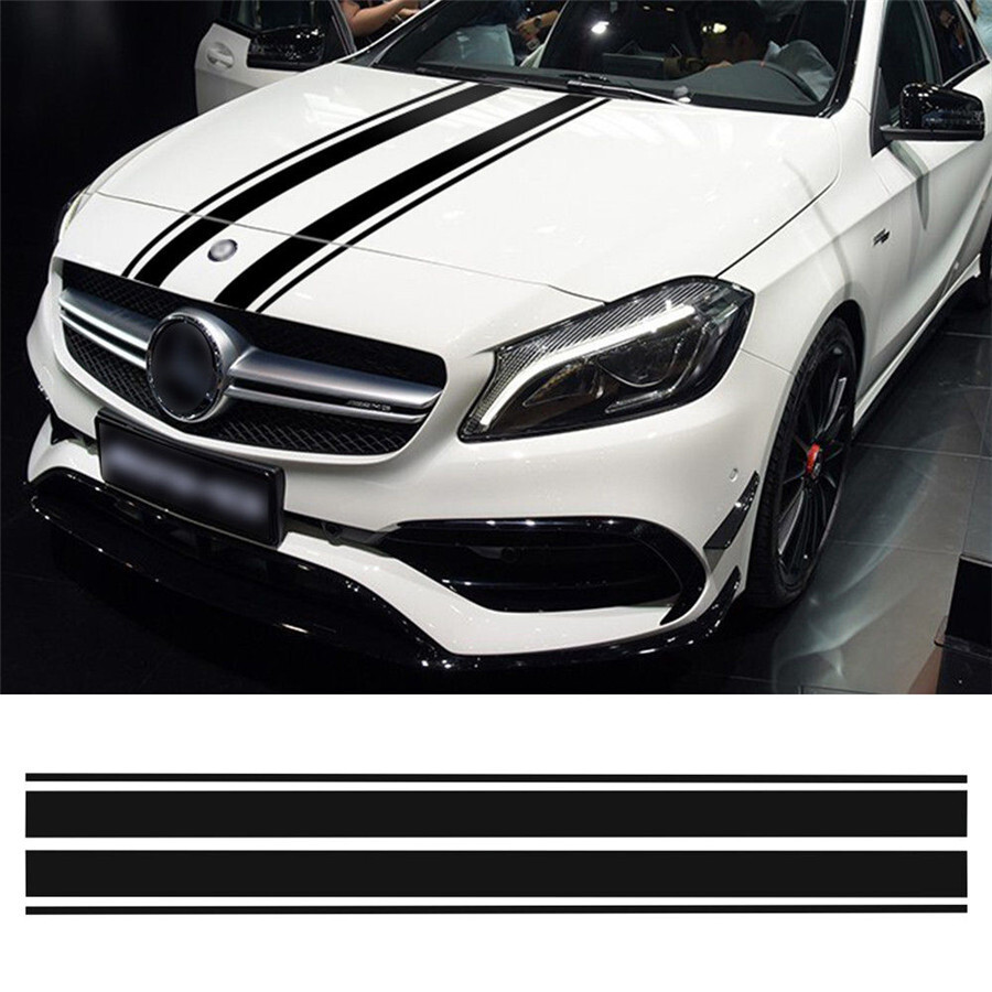 Hood Decal Line Stripes Graphics Vinyl Stickers Decoration For Car Truck Bonnet
