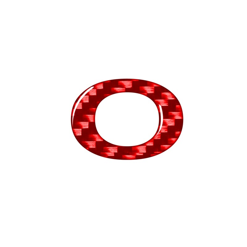 1pcs Red Real Carbon Fiber Car DIY Letter/Number Decals Sticker