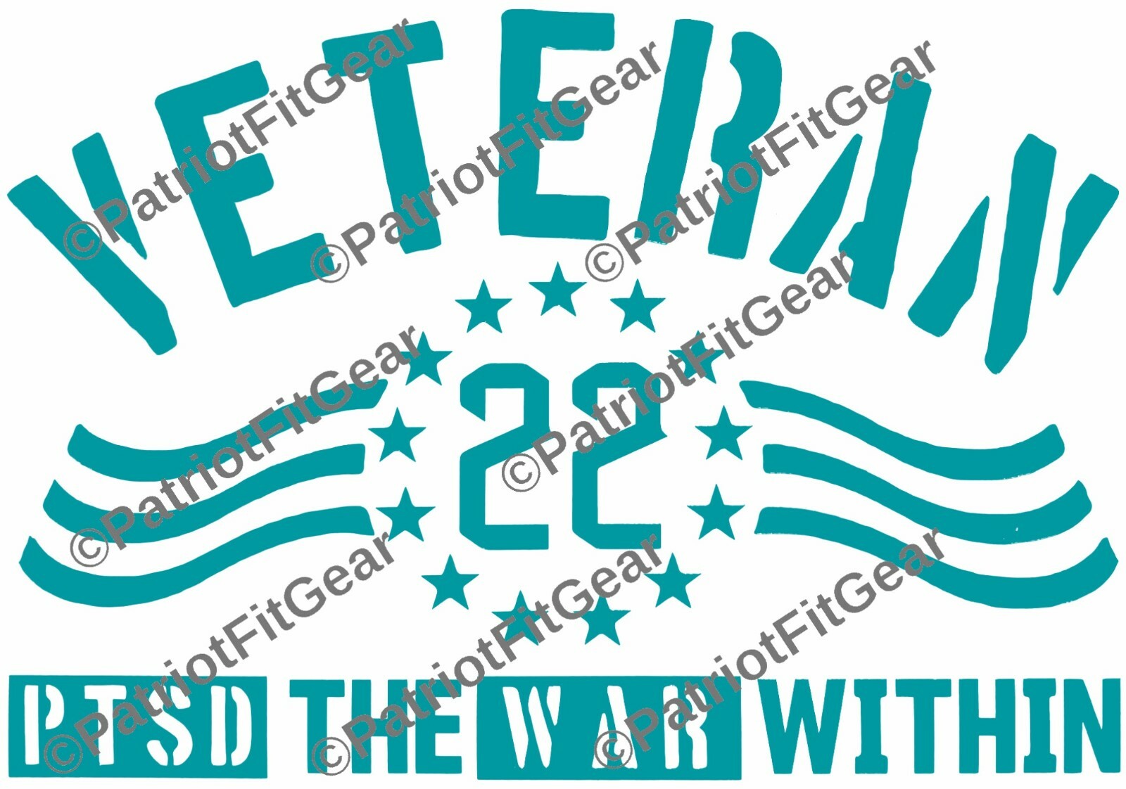 Veteran 22,The War Within,Suicide Awareness,PTSD,Support Our Troops,Vinyl Decal