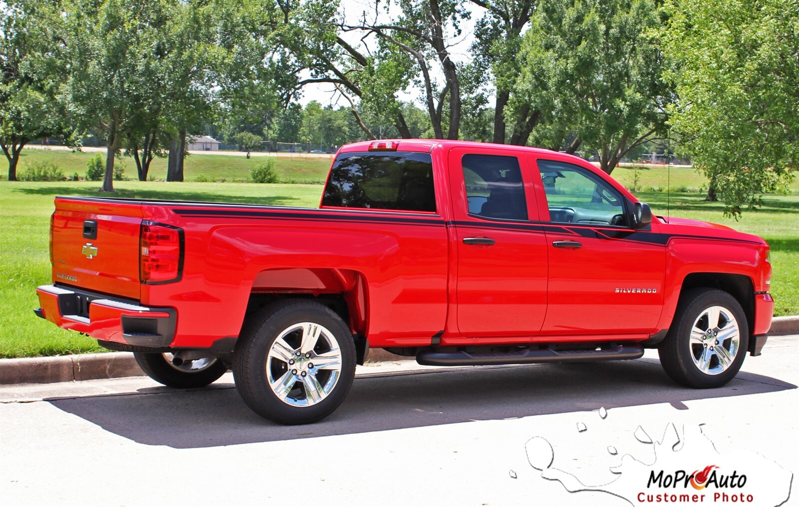 2016-2018 Silverado Upper Side Door Striping ACC Vinyl Graphics Decals Stripes