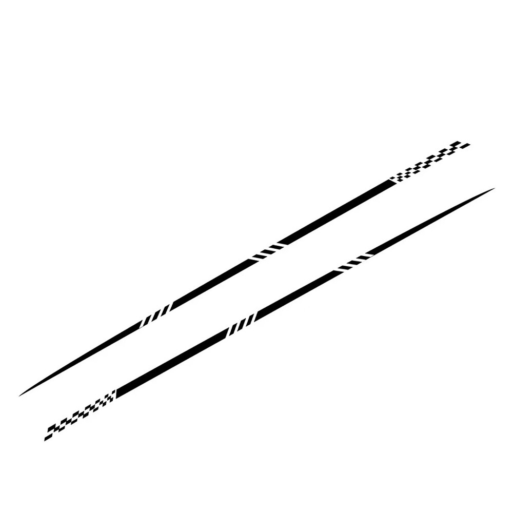 2Pcs Car Sticker Both Side Long Stripes Body Decals Vinyl Car Decor Accessories