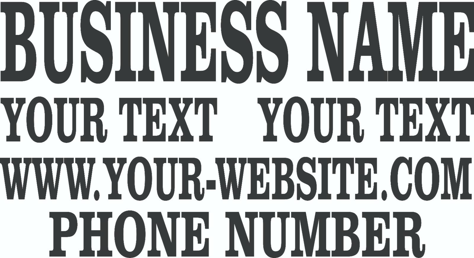 Custom Vinyl Van Car Truck Window Lettering Sticker Busines