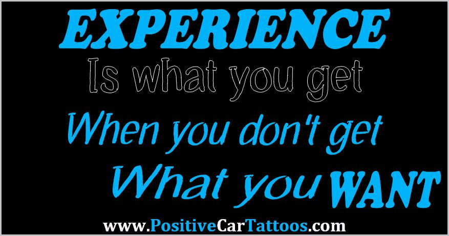 Positive Car tattoo sticker. What other people think of you none of your busines