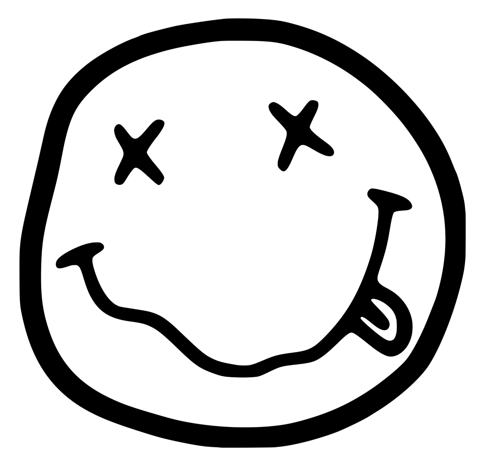 Nirvana smiley logo decals | Waterproof vinyl decals | 3″ or 5″, 7 Colors