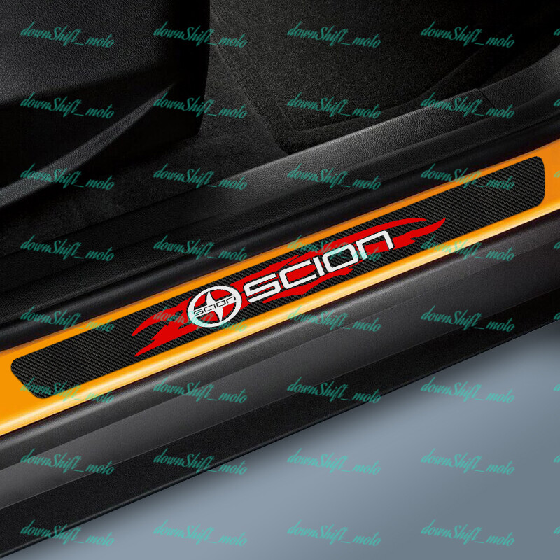 4PCS Carbon Fiber Car Door Scuff Sill Cover Panel Step Protector For SCION NEW
