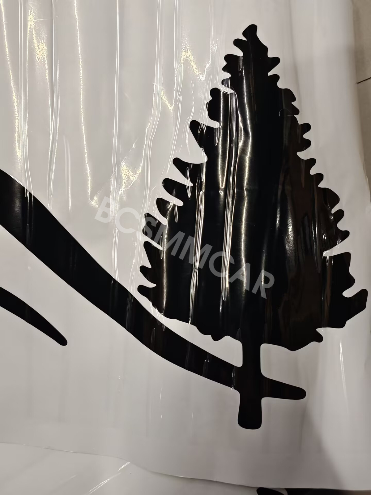 Car Side Body Stickers Mountain Tree Forest Graphic Decals Gloss Black Vinyl