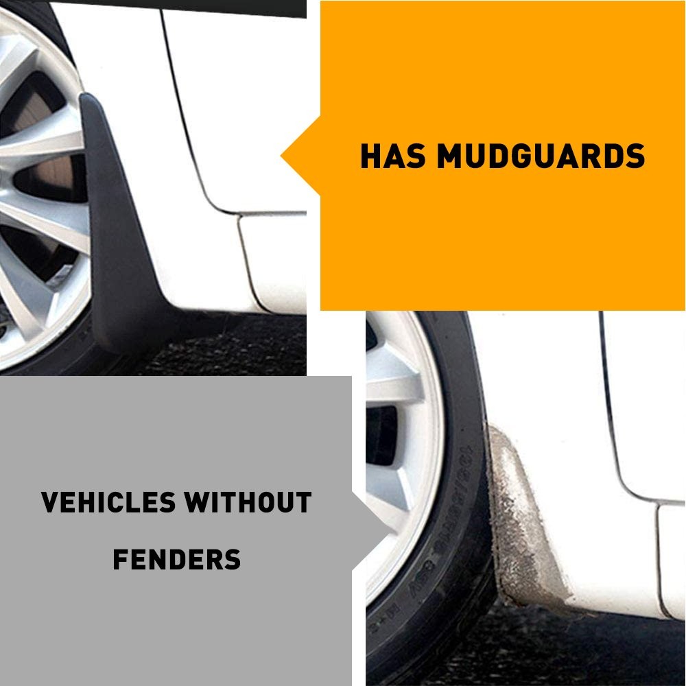 Universal Fit Splash Guards Rubber Car Mud Flaps Fender for Front Rear Tire B