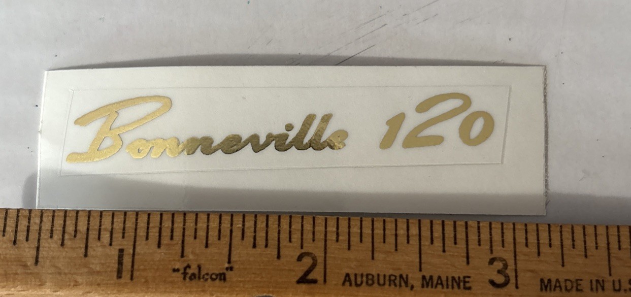 Bonneville 120 Vinyl Transfer Gold 3”