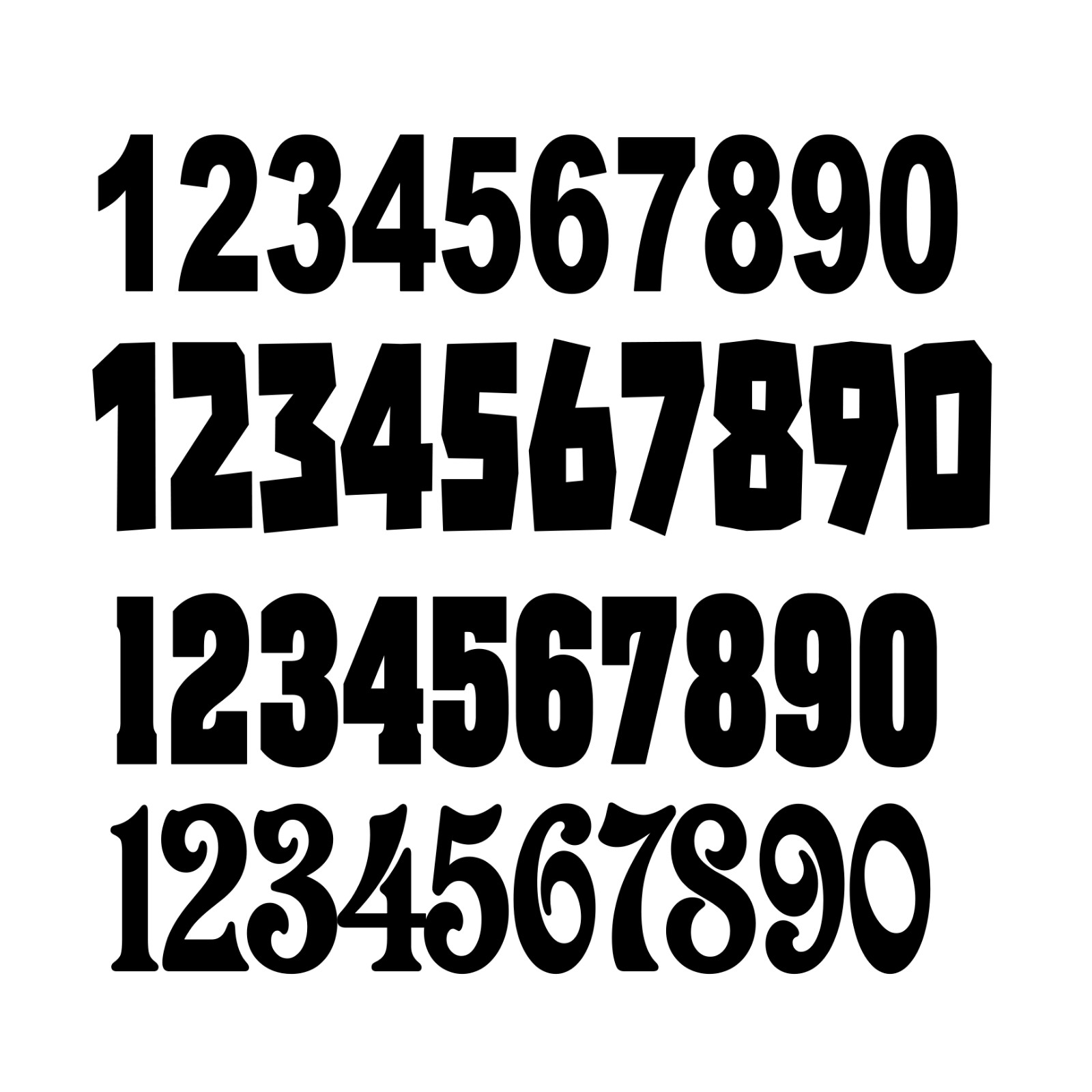 Vintage Race Car Numbers Square Set of 2 – Vinyl Decals – Select Size & Colors