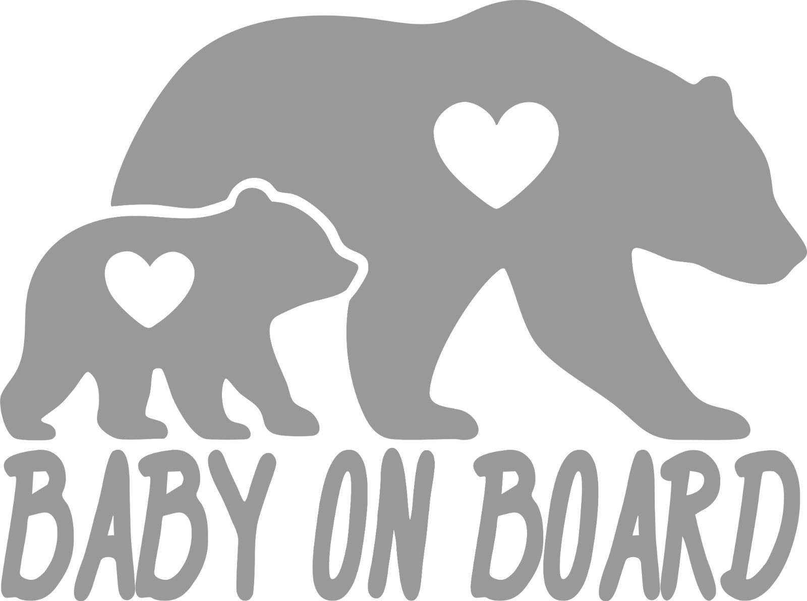 STICKER DAD – Baby on Board (Bears) Die-Cut Vinyl Decal (Size: 6 inch X 4.5 in)