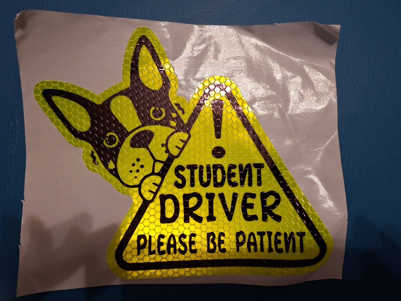 Student Driver Please Be Patient Car Sticker Dog Theme Free Shipping 6×6 In
