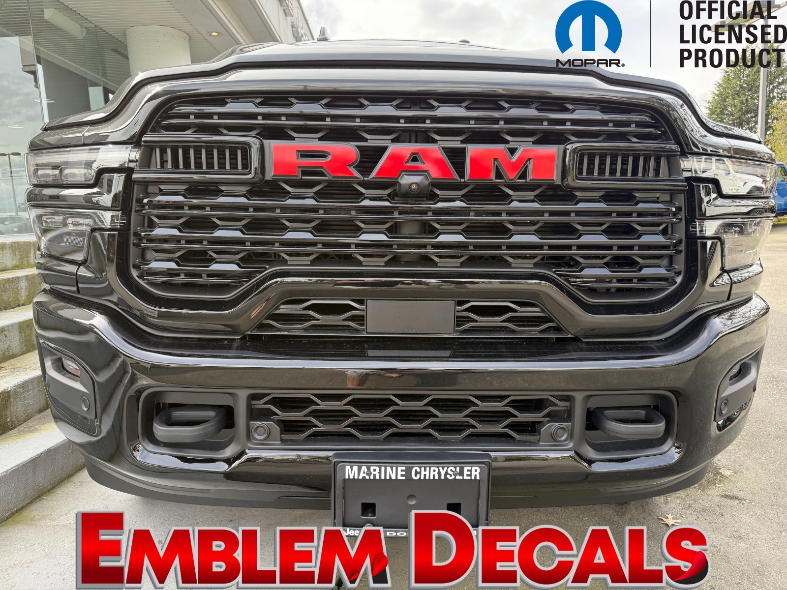 RAM 2500 DT Grill Emblem Decals 2025 2026