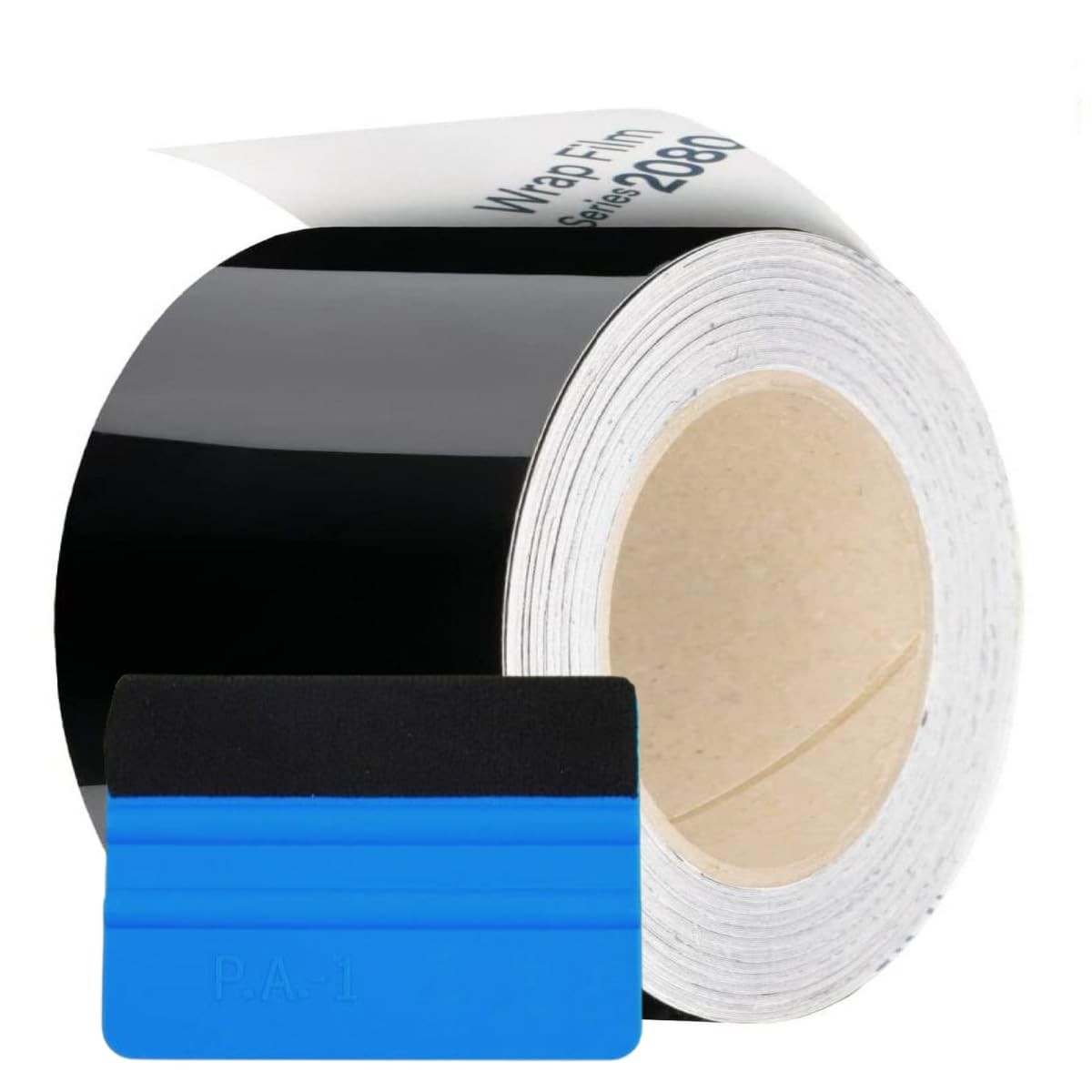 Upromax Vinyl Wrap 2080, G12 Gloss Black – 0.5″ to 8″ 4 inches x 25 FT,