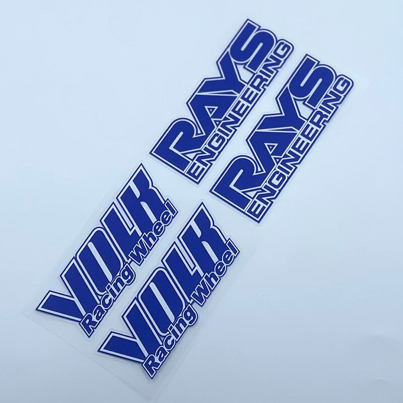 NEW 8pcs JDM Blue Japan Rays Engineering VOLK Racing TE37 Wheel decals sticker