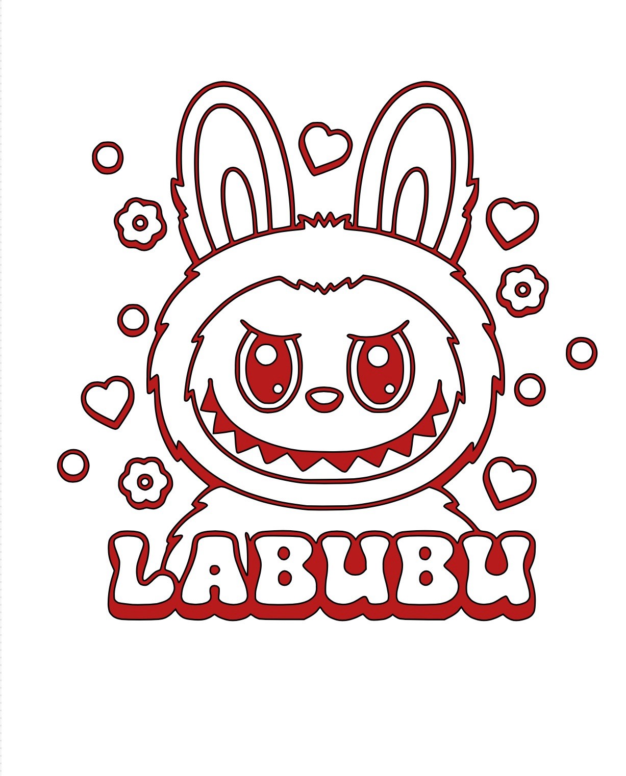 Labubu Vinyl Decal Sticker Funny You Choose Size And Color