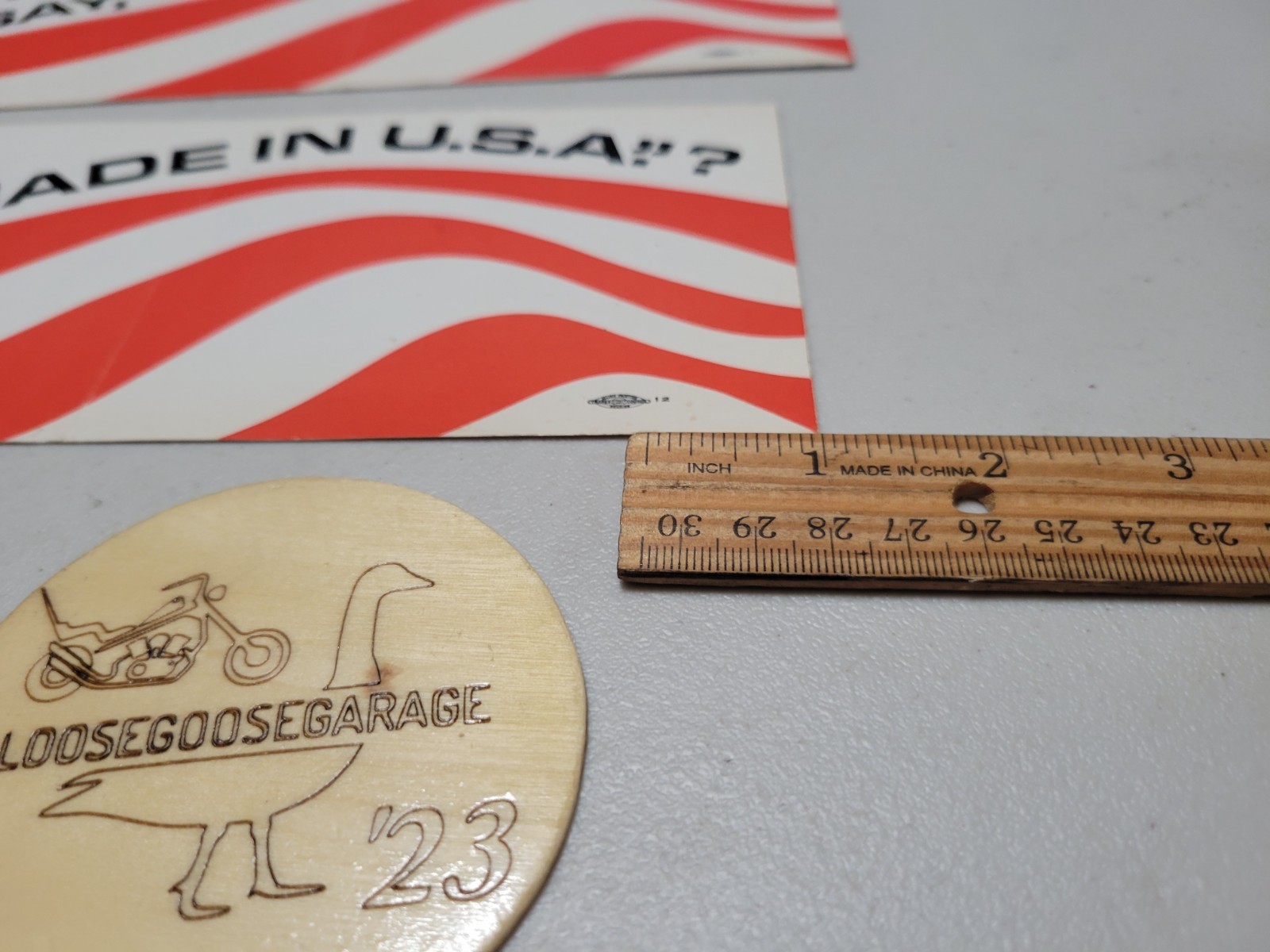 2x Vintage Does the Label Say Made in USA? Union Label Sticker Trades Council