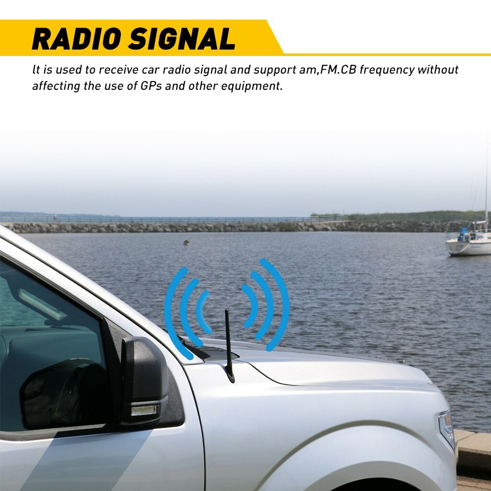1/2Set 6 3/4″ Short Black Antenna Mast Radio AM/FM for MITSUBISHI OUTLANDER SPOR