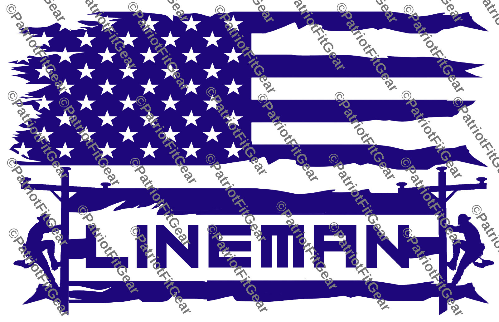 Lineman life,Line Work,Lineman,Got Power Thank A Lineman,Flag,Custom Vinyl Decal