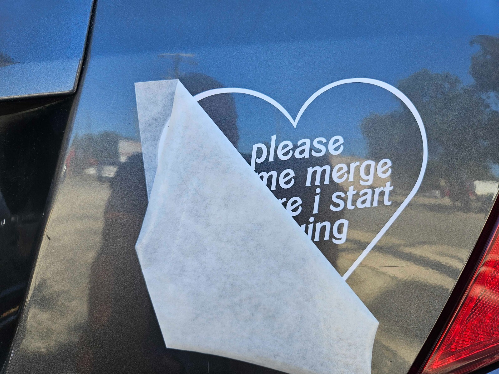 🚗 “Please Let Me Merge Before I Start Crying” Thermal Die Cut Decal 🚕