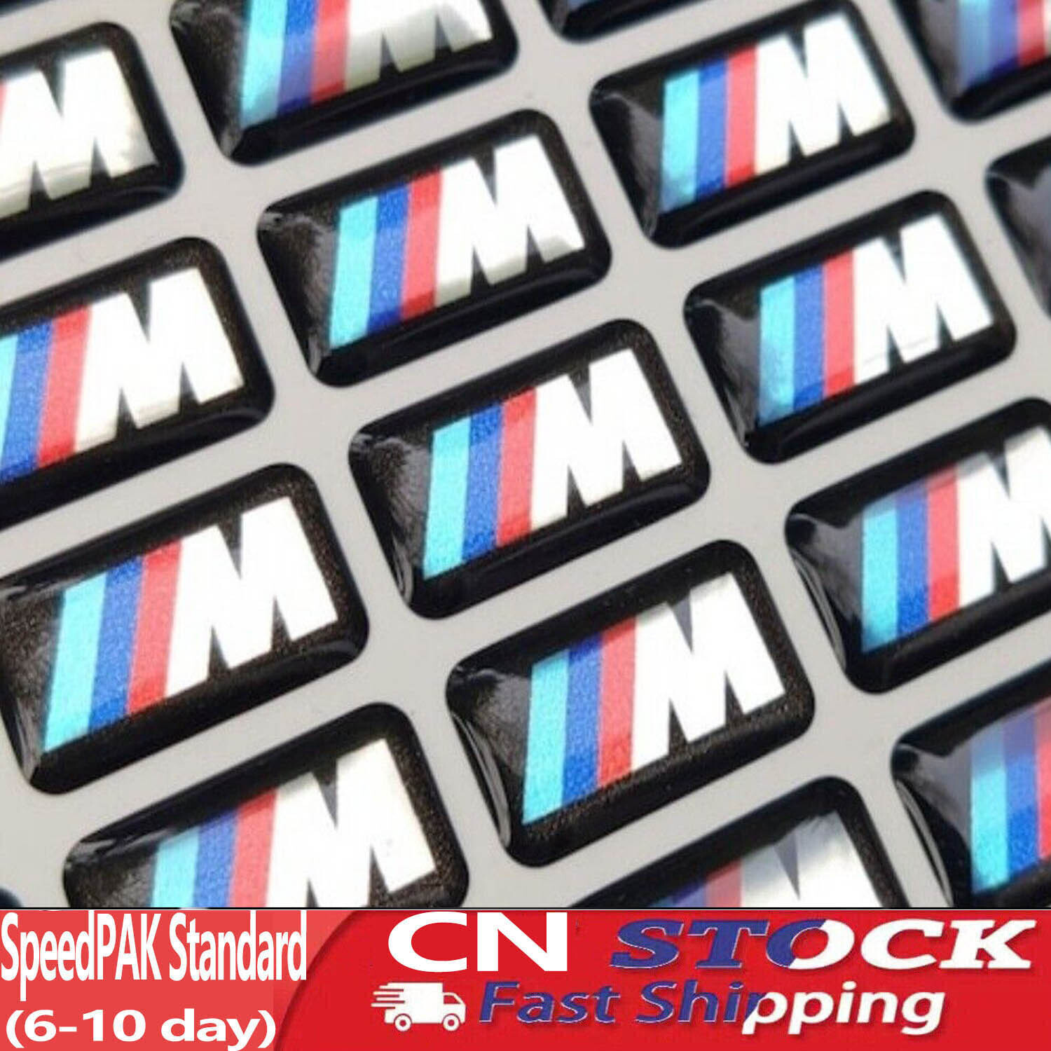 10Pcs Set Fit For BM M 3D Sticker Set Rims Wheels Badge Emblem 17x9mm New.