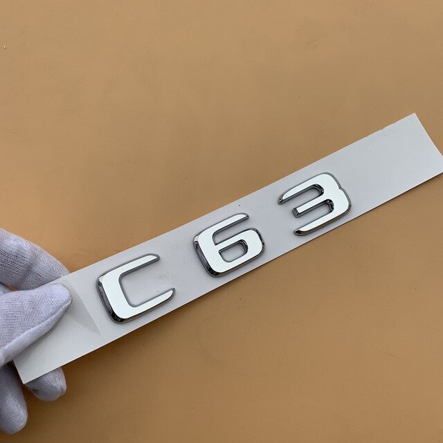 Car Trunk Sticker for Mercedes Benz AMG C43 C63 E43 E63S V12 V8 BITURBO 4MATIC+