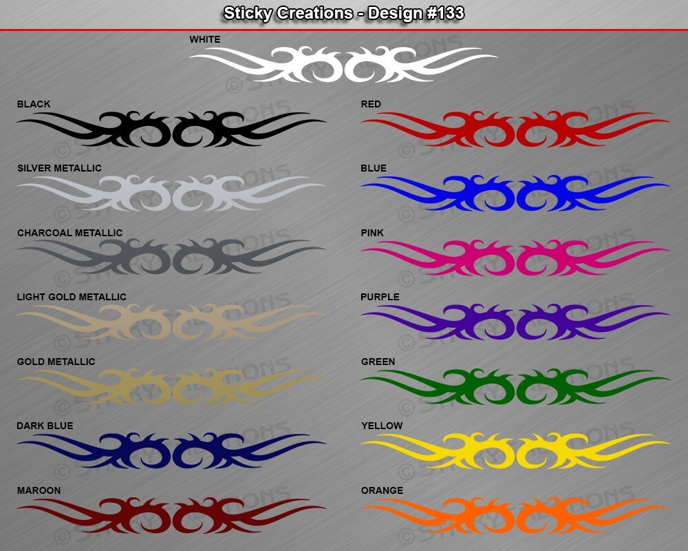 Design #133 TRIBAL SCROLL Windshield Decal Window Sticker Vinyl Banner Graphic