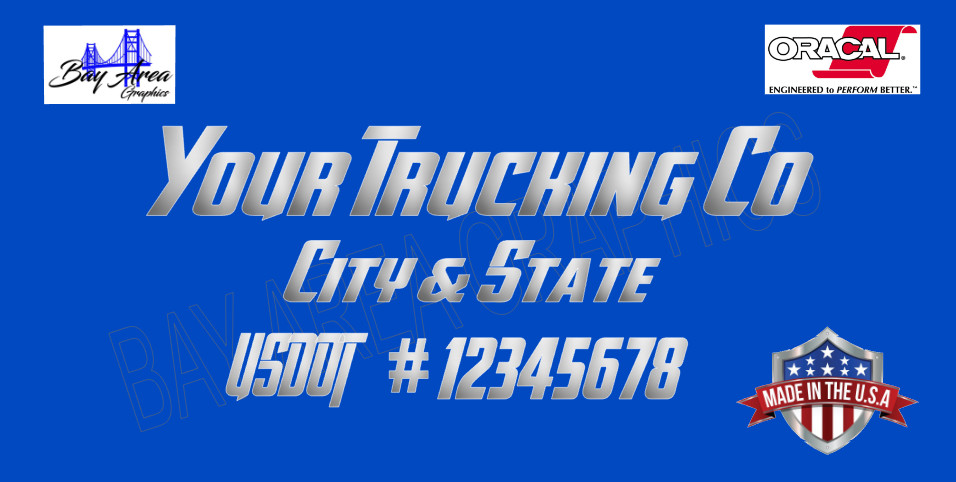 CUSTOM TRUCK DOOR DECALS SET OF 2 USDOT CITY STATE COMPANY NAMEWATERPROOF VINYL