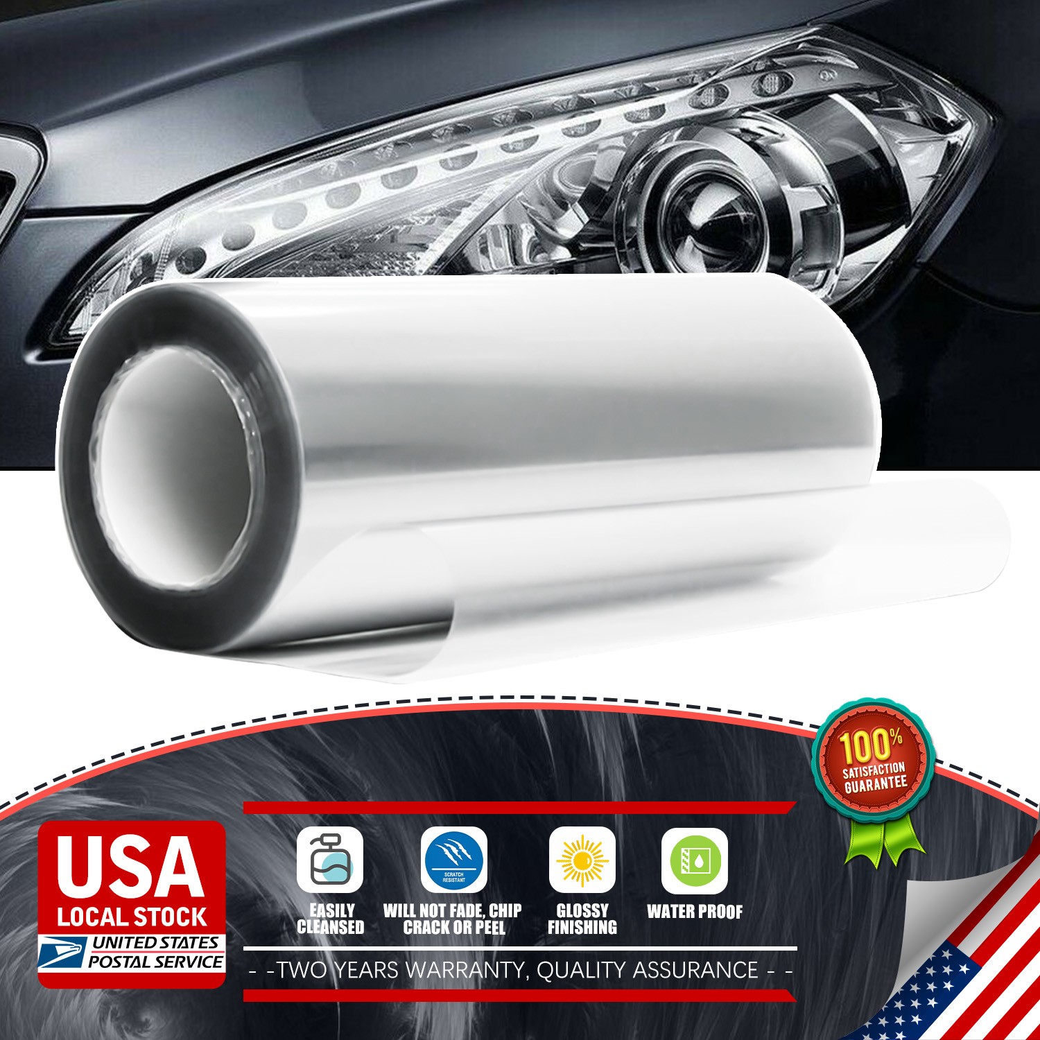 Headlight Protection Film Tint Tail light Fog Side Marker Vinyl Wrap 8 Colors
