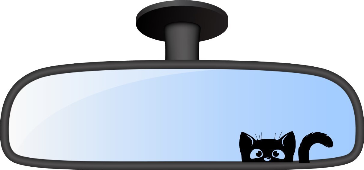 2pcs Cat Mirror Decal Sticker Vinyl Truck Window Car New
