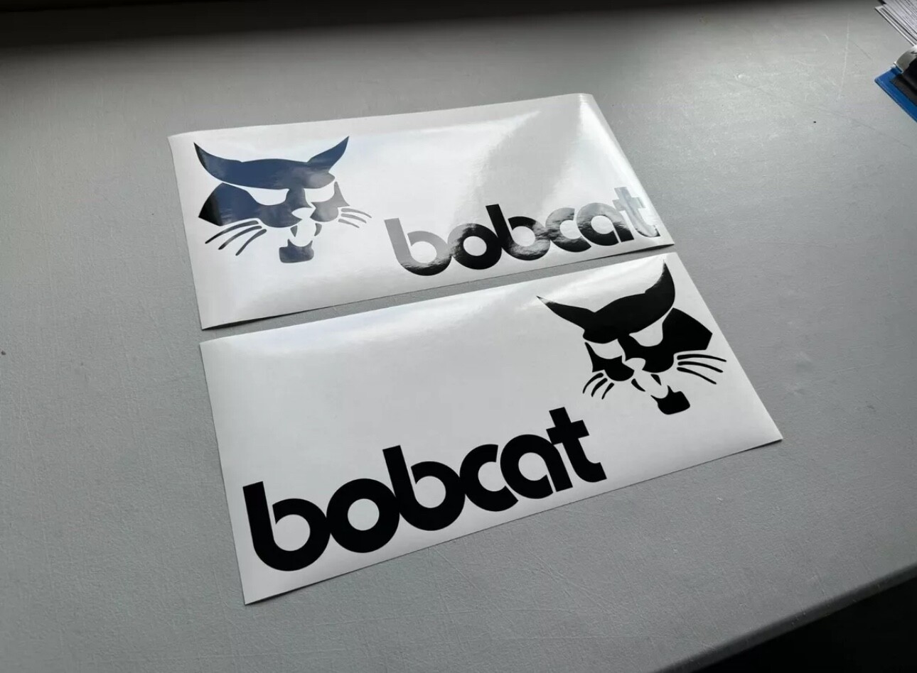 Bobcat 12″ Loader Skid Steer Excavator SET OF 2 Multi-Color Vinyl Decal Sticker