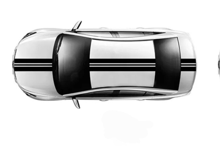 Racing Hood Stripes Decal Vinyl (BLUE) for Car SUV Truck Universal Fit