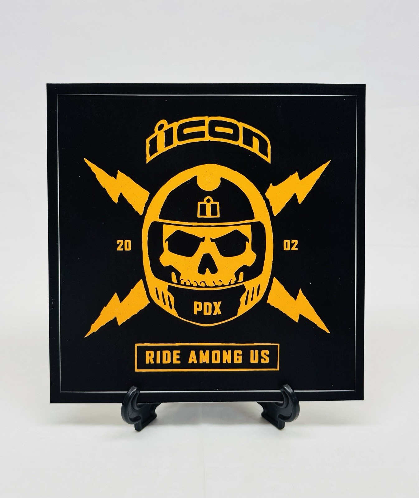 NEW Icon Helmets Large Sticker Matte Finish Self Adhesive Motorcycle Sportbike