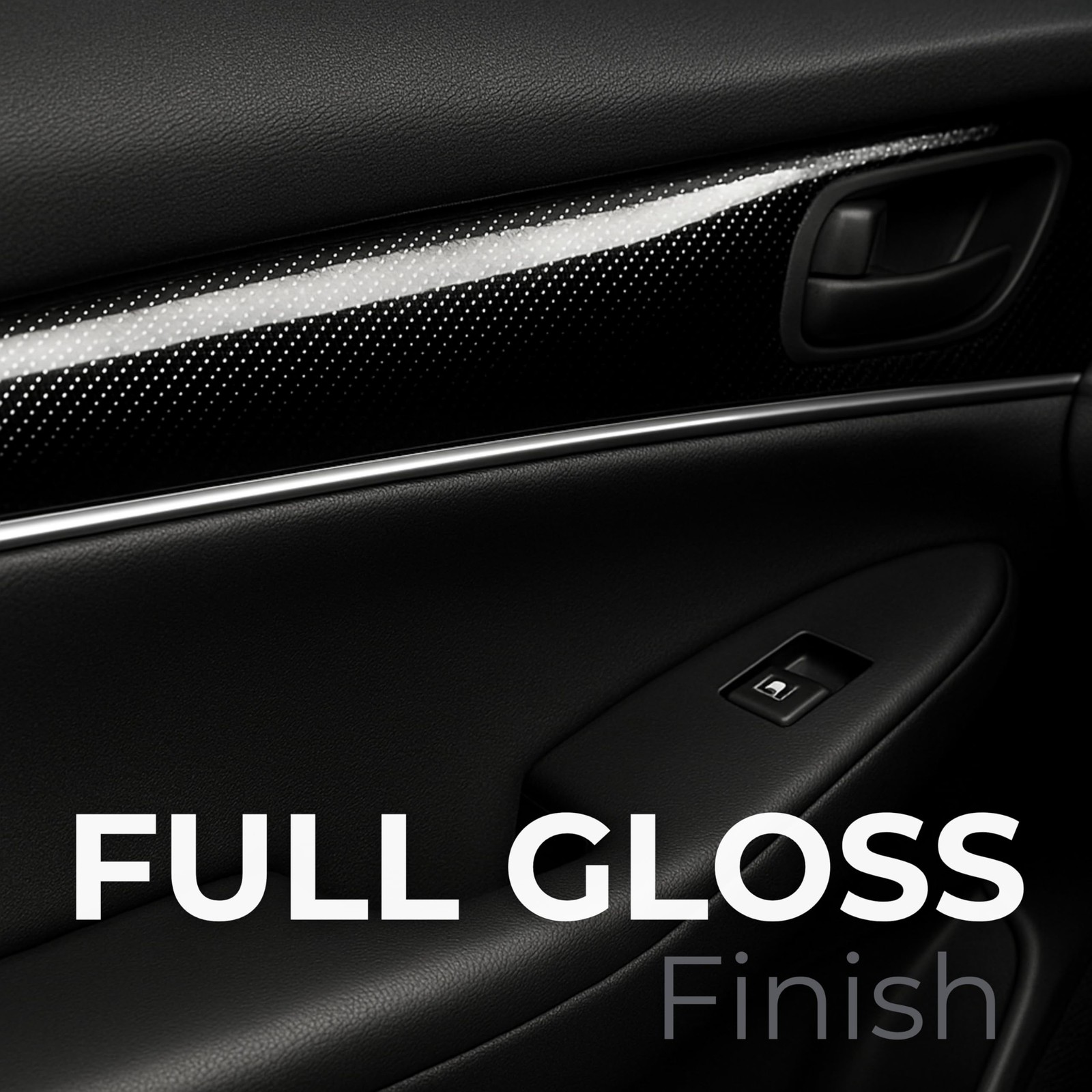 7D Super Glossy Black Carbon Fiber Vinyl Wrap 1FT x 10FT SelfAdhesive Sticker