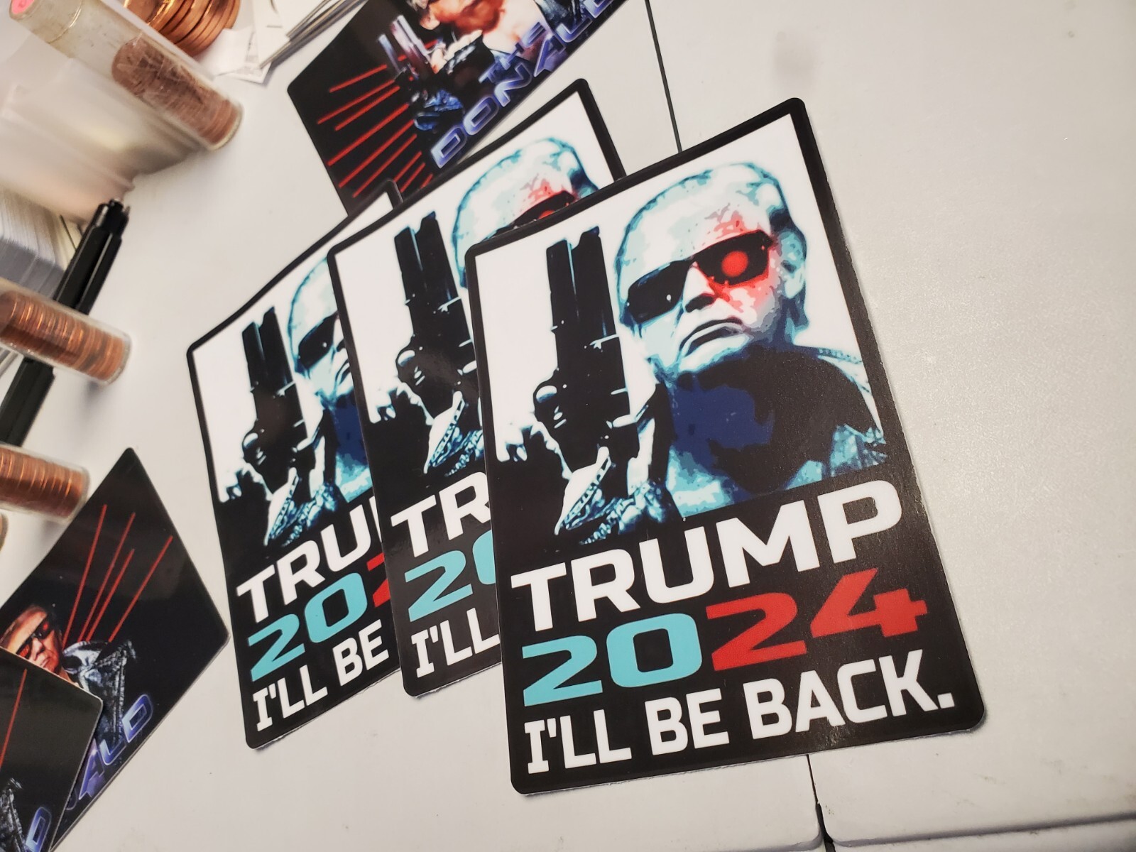 TRUMP 2024 STICKERS VARIETY PACK (3) 5 YEAR WARRANTY WORLDWIDE 🌐 SHIPPING