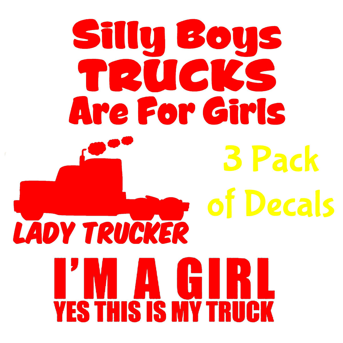 Lady Trucker Yes This is My Truck Vinyl Decal Truck Window Tablet Tumbler Laptop