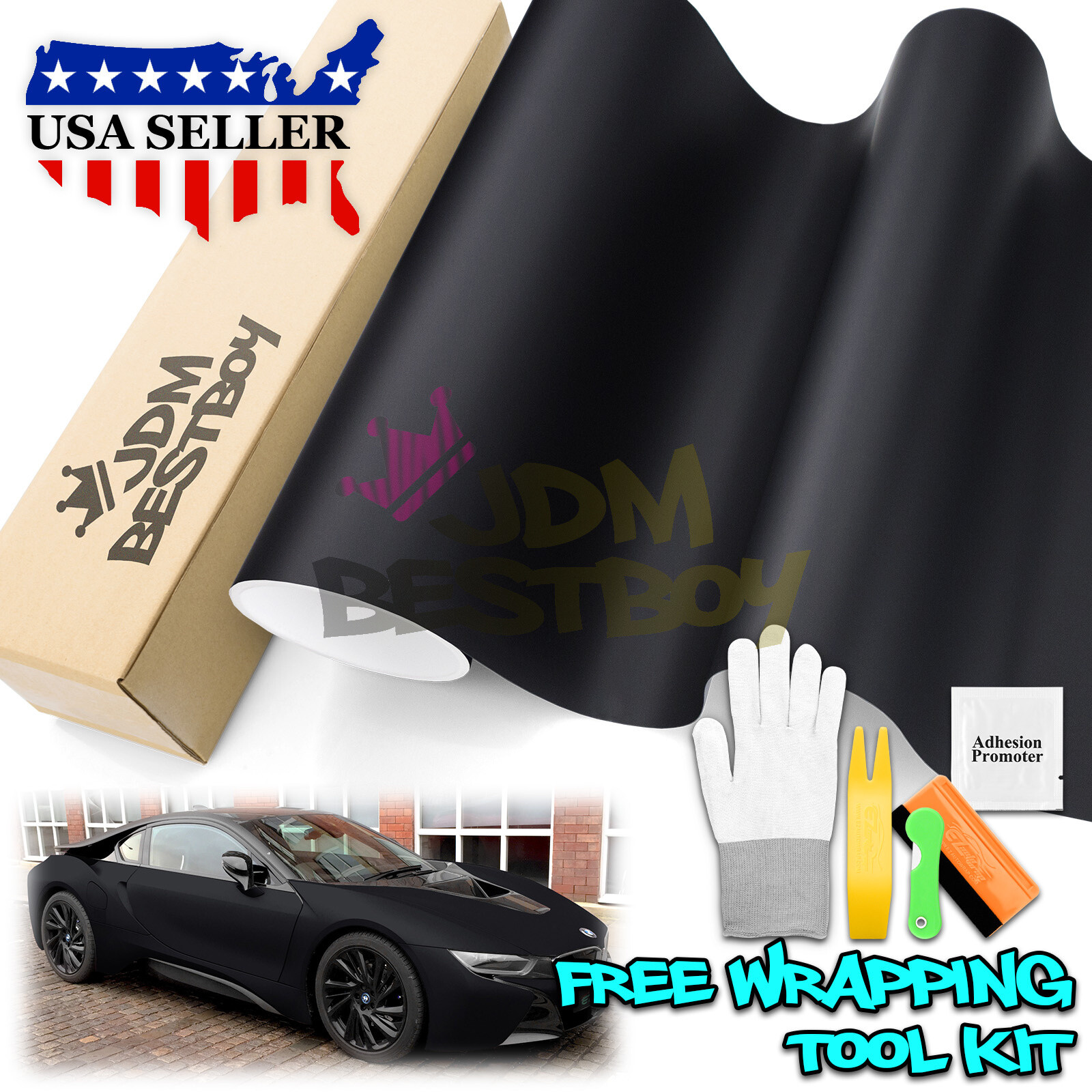 Premium Ultra Matte Flat Black Car Vehicle Vinyl Wrap Sticker Decal Sheet Film