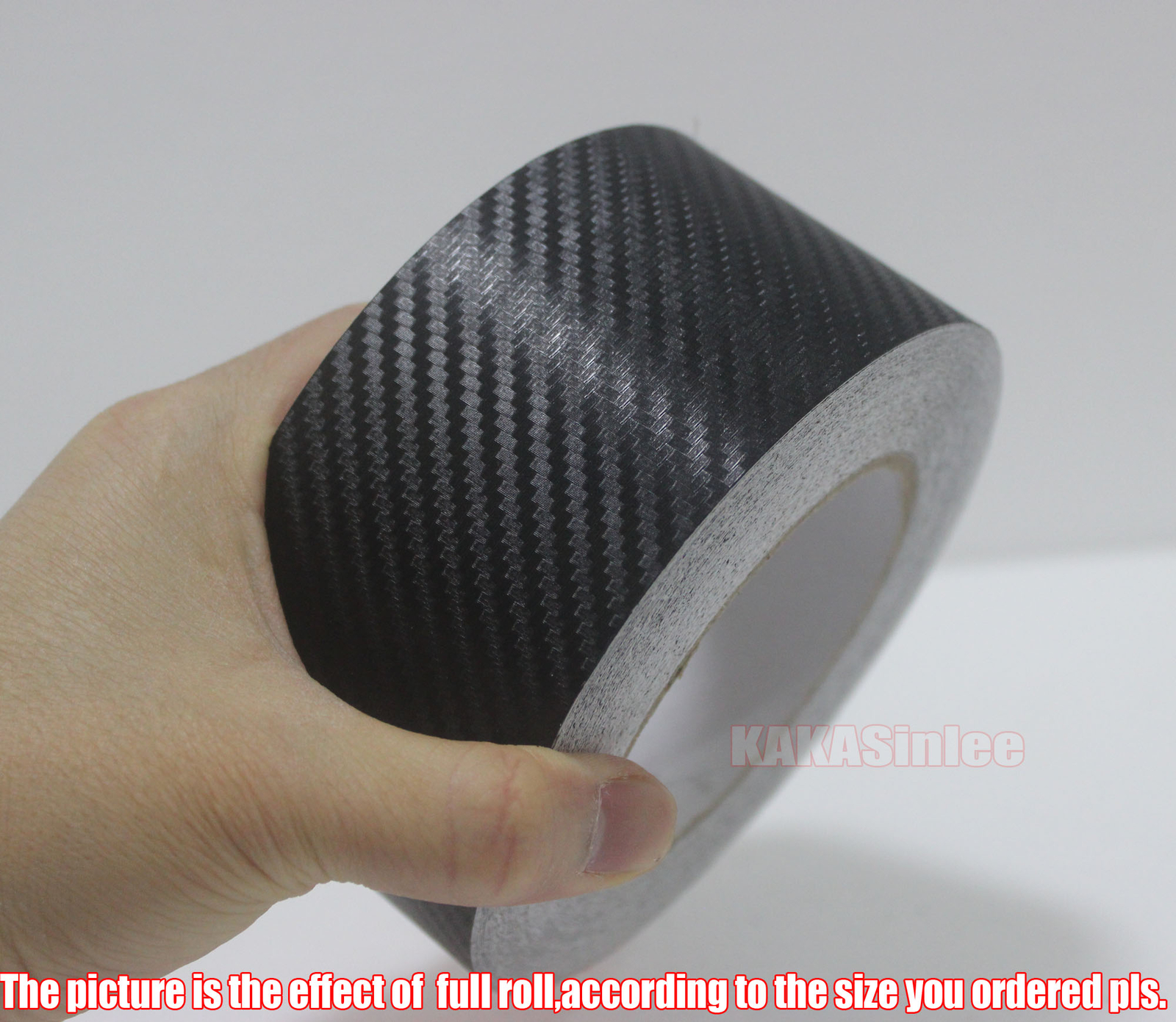 Multi-function – 2inch Wide Black 3D Carbon Fiber Vinyl Tape Wrap Sticker – CF