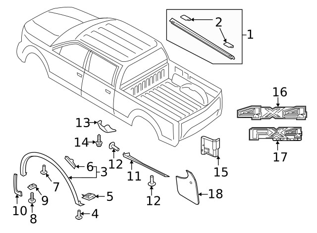 Genuine Ford Truck Bed Decal HC3Z-9925622-AA