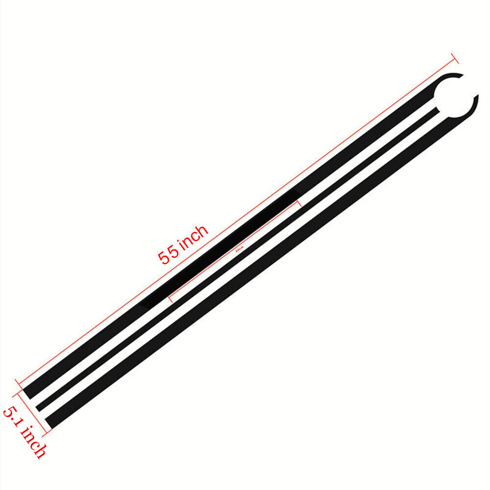 For BMW 1 3 4 5 X3 X5 X6 M3 M4 M5 M6 Black Bumper Bonnet Rear Trunk Decals 2Pcs
