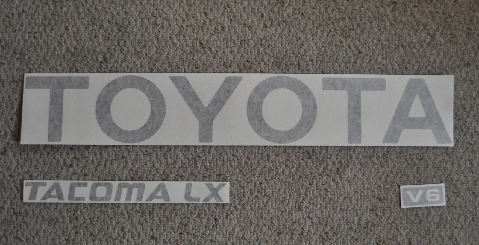 TOYOTA TACOMA TRUCK TAILGATE LOGOS DECAL 95-99 MATTE FLAT BLACK pickup V6