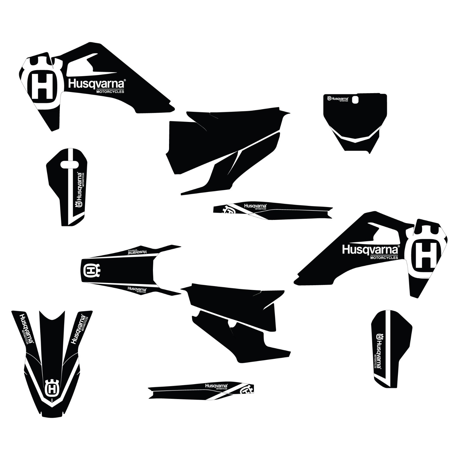 Husqvarna graphic kit 2019-2022 450 FC TC white on black bg FREE SHIPPING!!!