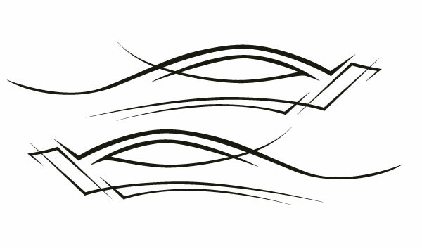 1300mm x 270mm Vehicle pinstripe sticker decals , boat car motorhome camper