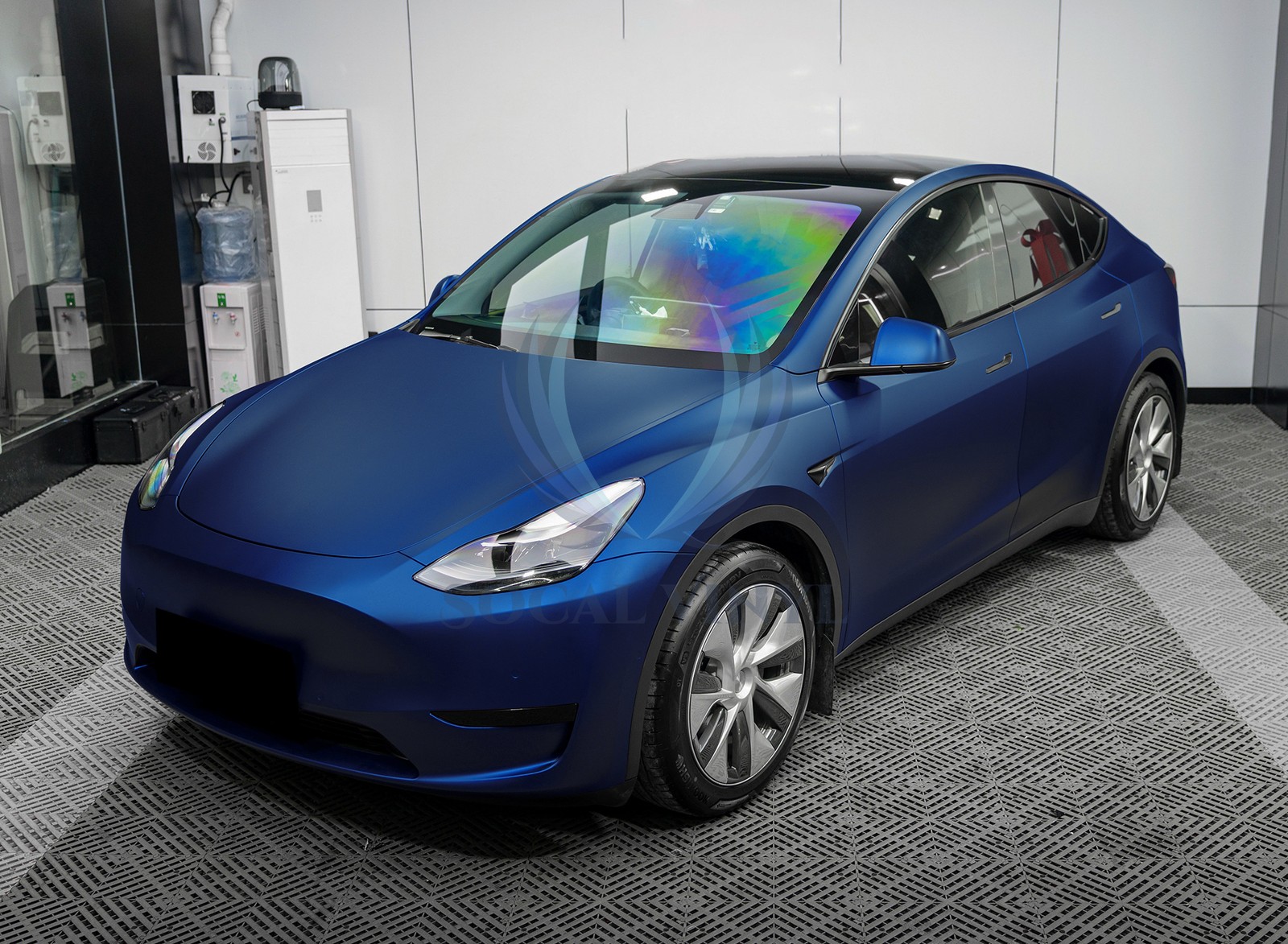 Matte Metallic Shadow Blue TPU PPF Paint Protection Film Dry Wet Auto Vinyl Wrap
