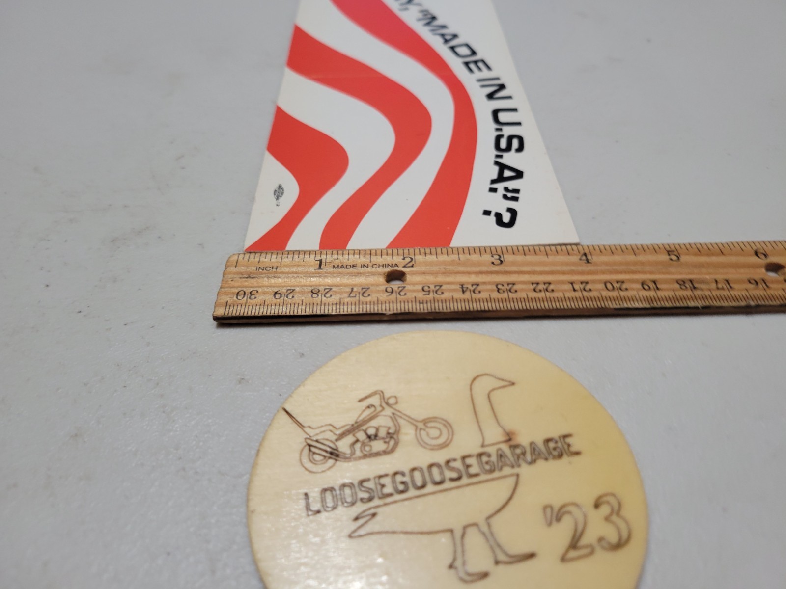 2x Vintage Does the Label Say Made in USA? Union Label Sticker Trades Council