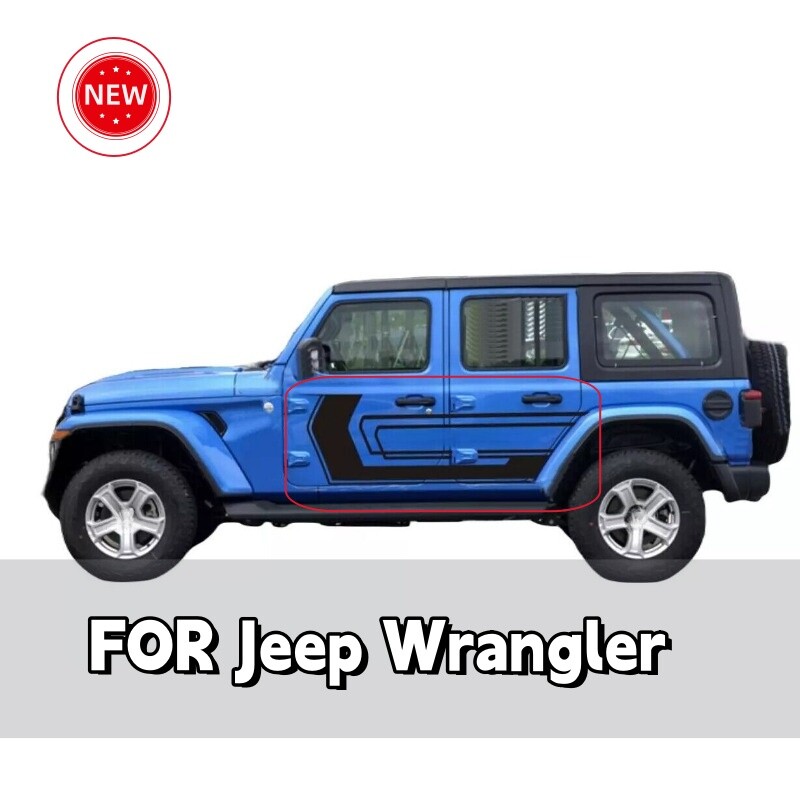 For Jeep Wrangler Car Sides Door Decals Graphics Vinyl Racing Stripe Car Sticker