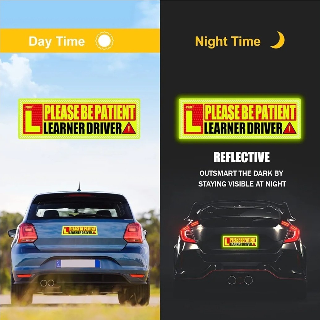 3 Student Driver Car Magnets Please Be Patient Learned Driver Door Trunk Signs