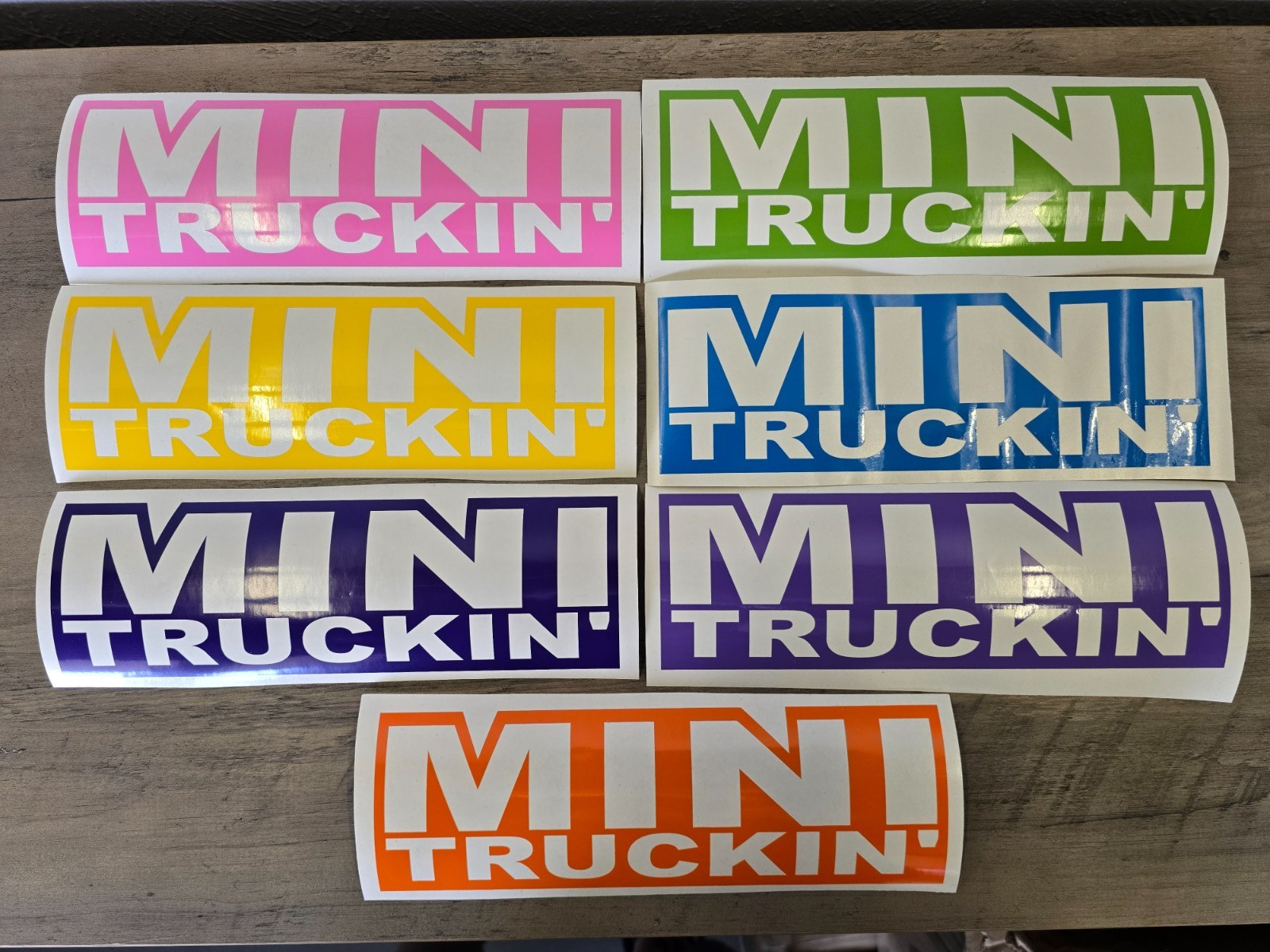 MINITRUCKIN Chrome decal 9×3