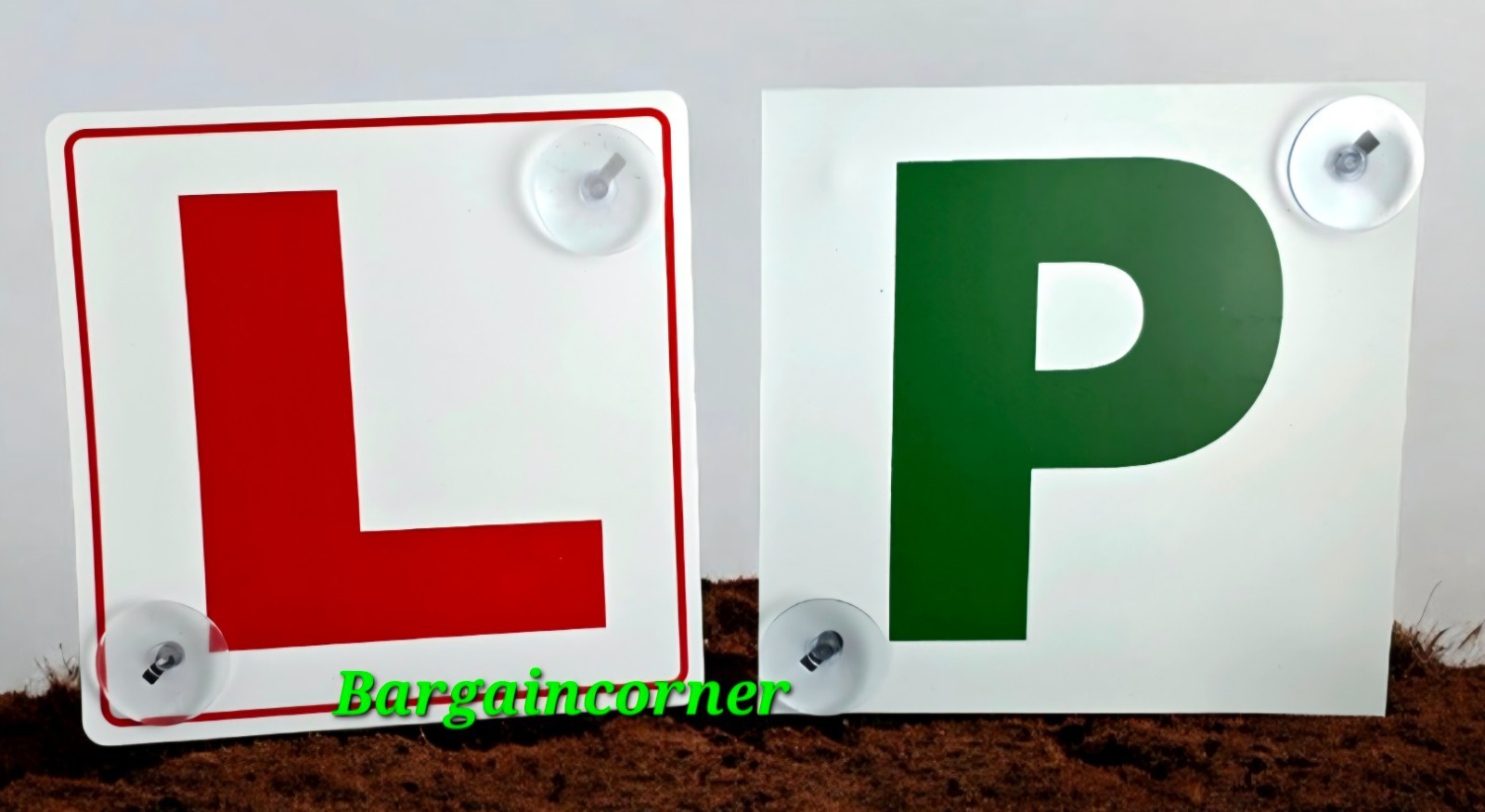 L & P PLATE SIGN New & Pass Driver Sign L Plate Advisory Sign With Suction Cup